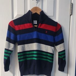 Izod Boy's Colorful Striped Zip-Up Sweater